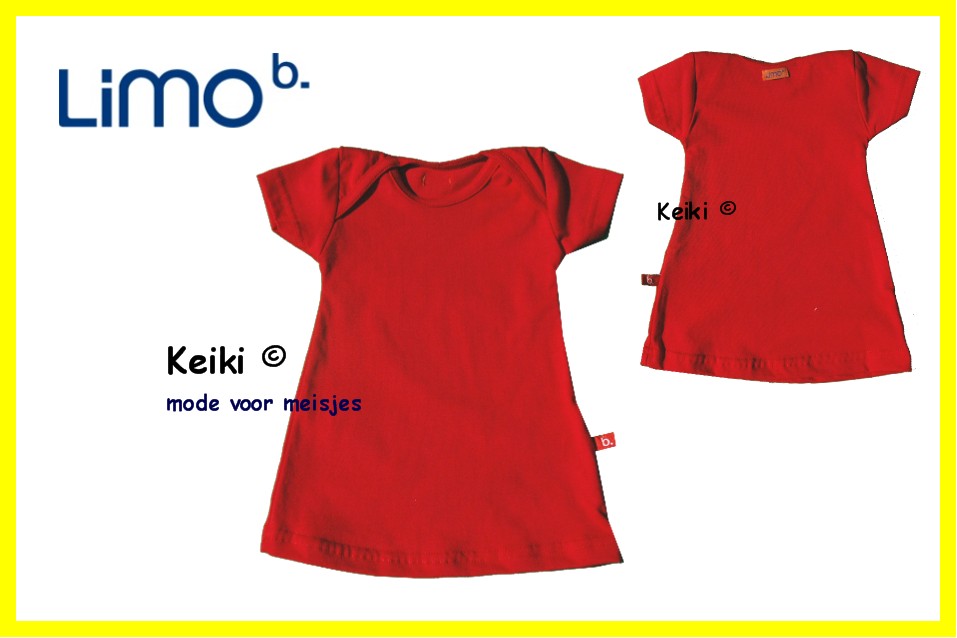 o02/lb - maat 050 - jurkje, kleur rood